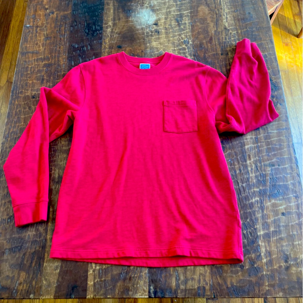 J.Crew Large Red Cotton crew neck sweatshirt.